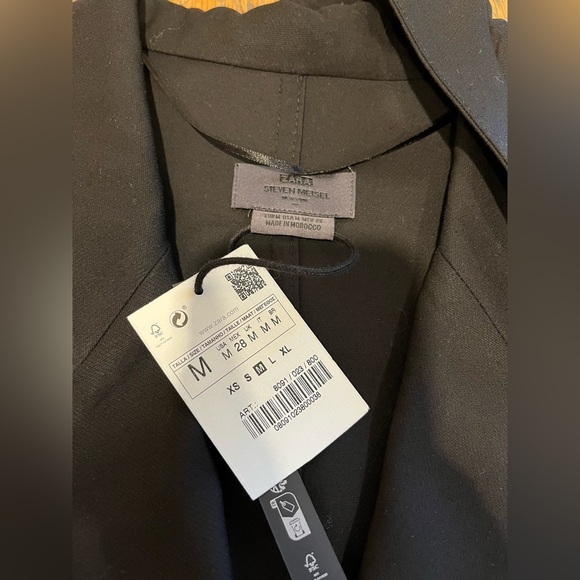 🖤 ZARA STEVEN MEISEL Black Coat – Size M (NWT) - Picture 10 of 12